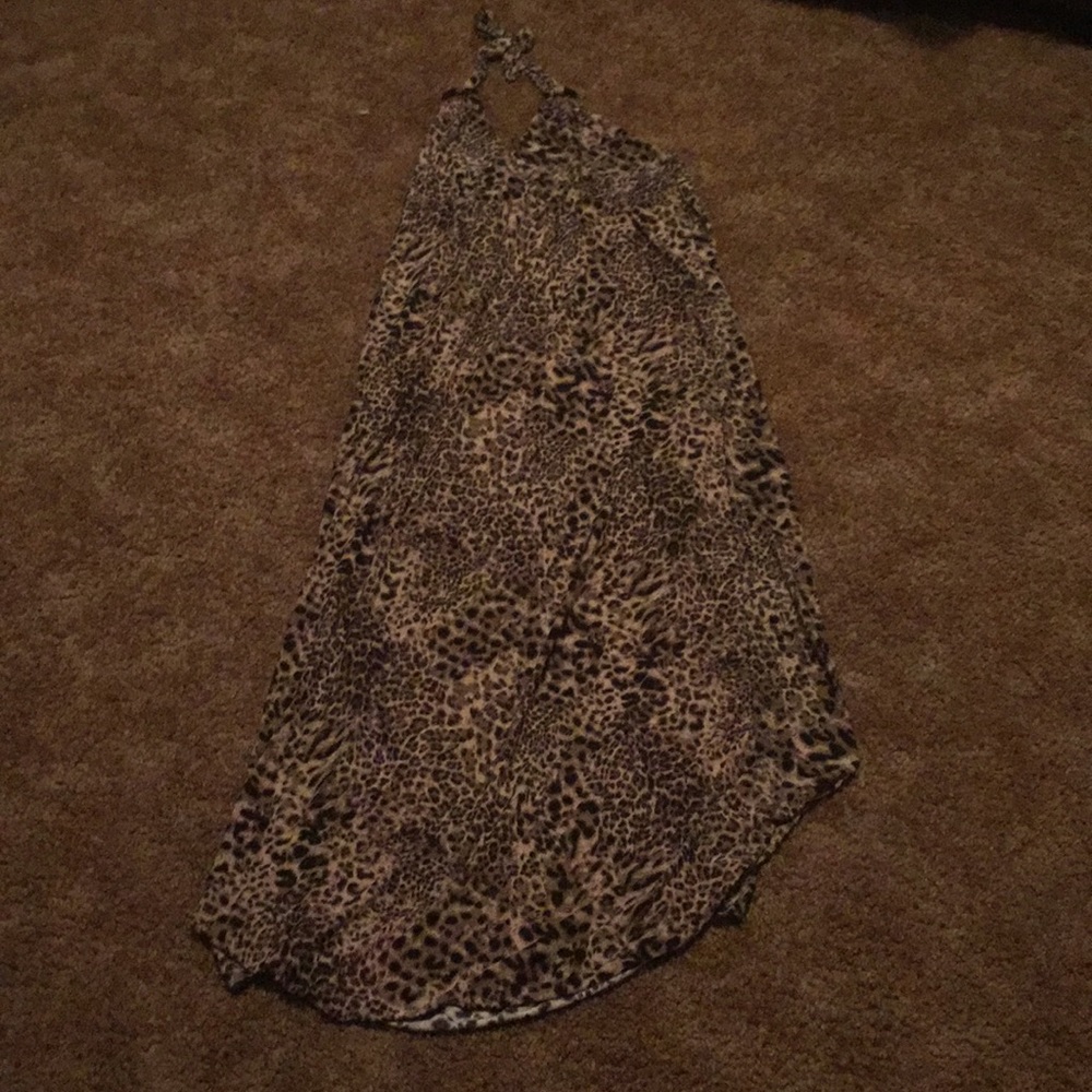 Cheetah halter top dress
